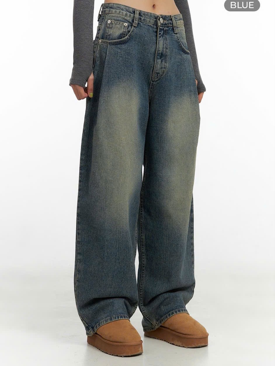 Quần Jean Nữ Baggy Ống Rộng