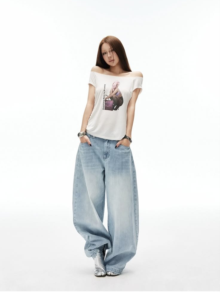 Quần Jean Nữ Culottes Ống Rộng