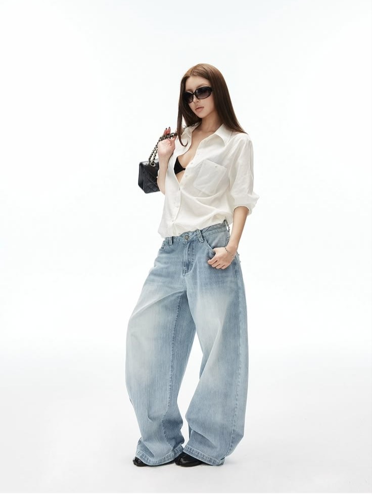 Quần Jean Nữ Culottes Ống Rộng