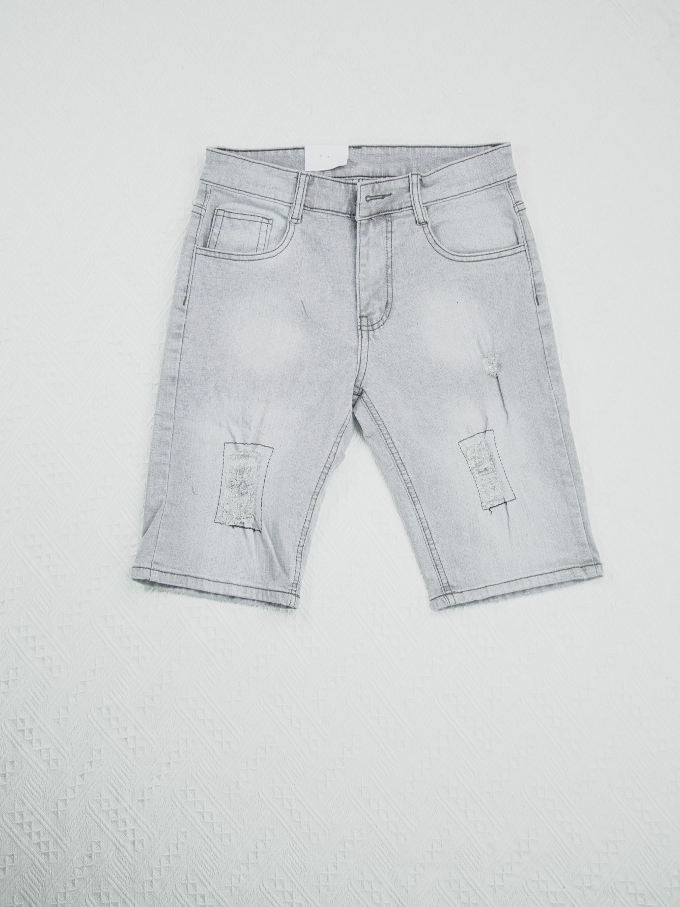 Smoky Grey Slim-Fit Shorts