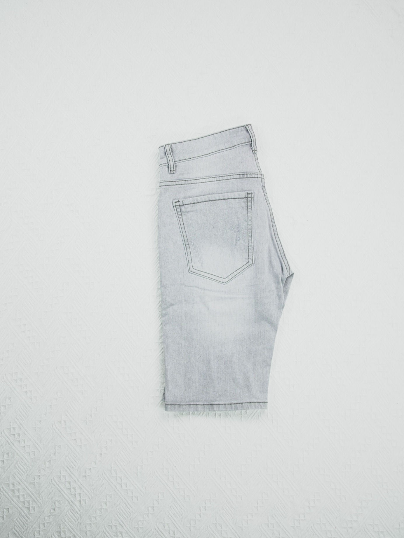 Smoky Grey Slim-Fit Shorts