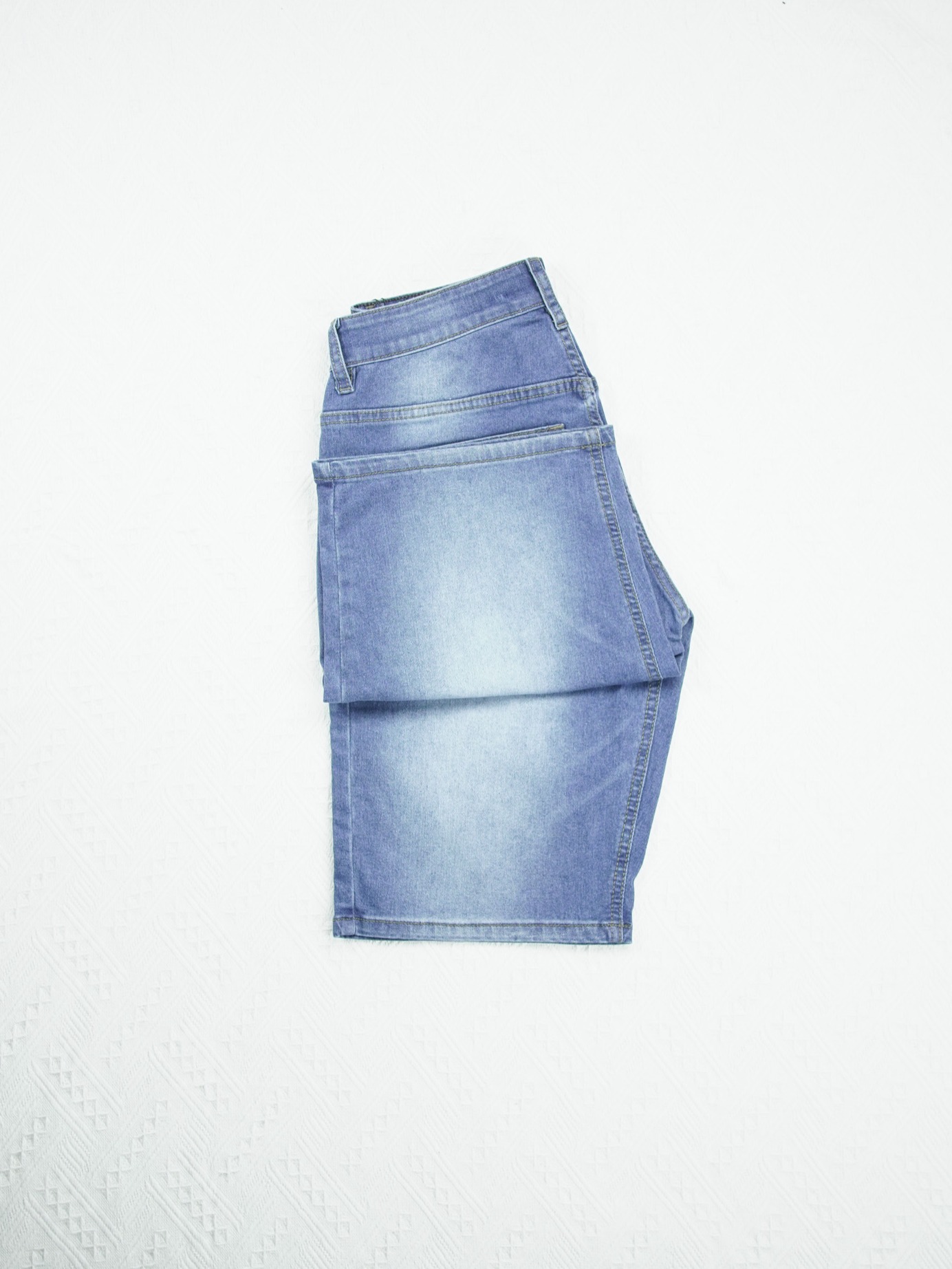 Light Blue Straight Shorts