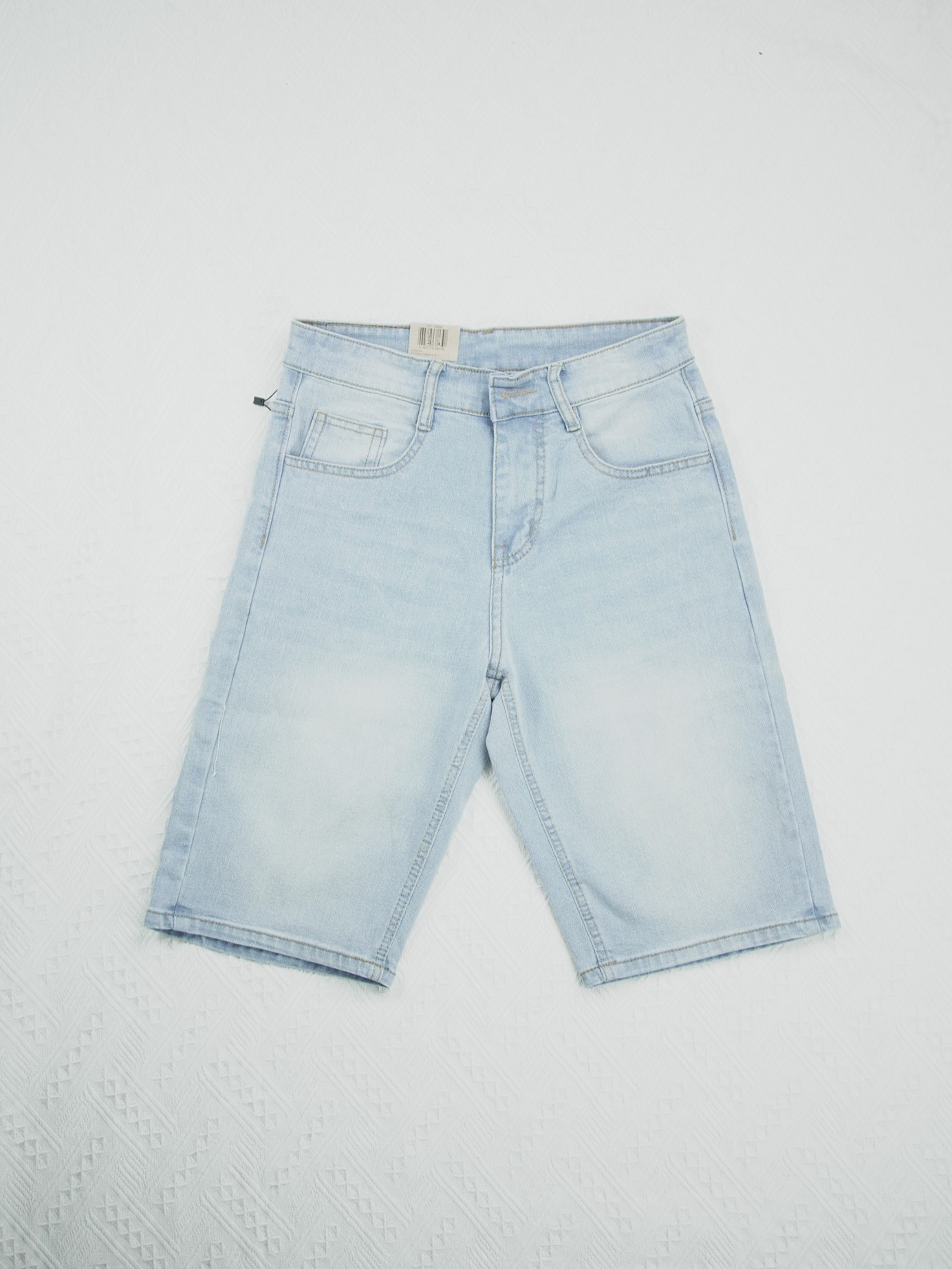 Ice Blue Distressed Jorts