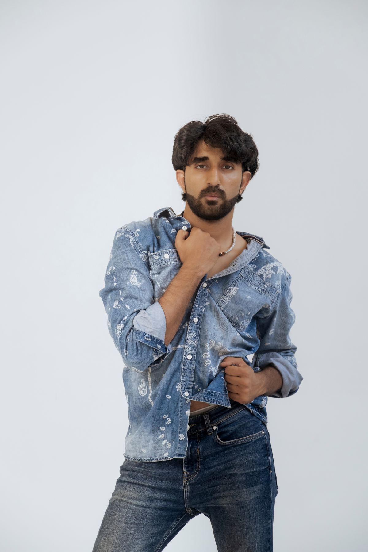 Quần Jean Nam Straight Basic Tối Màu
