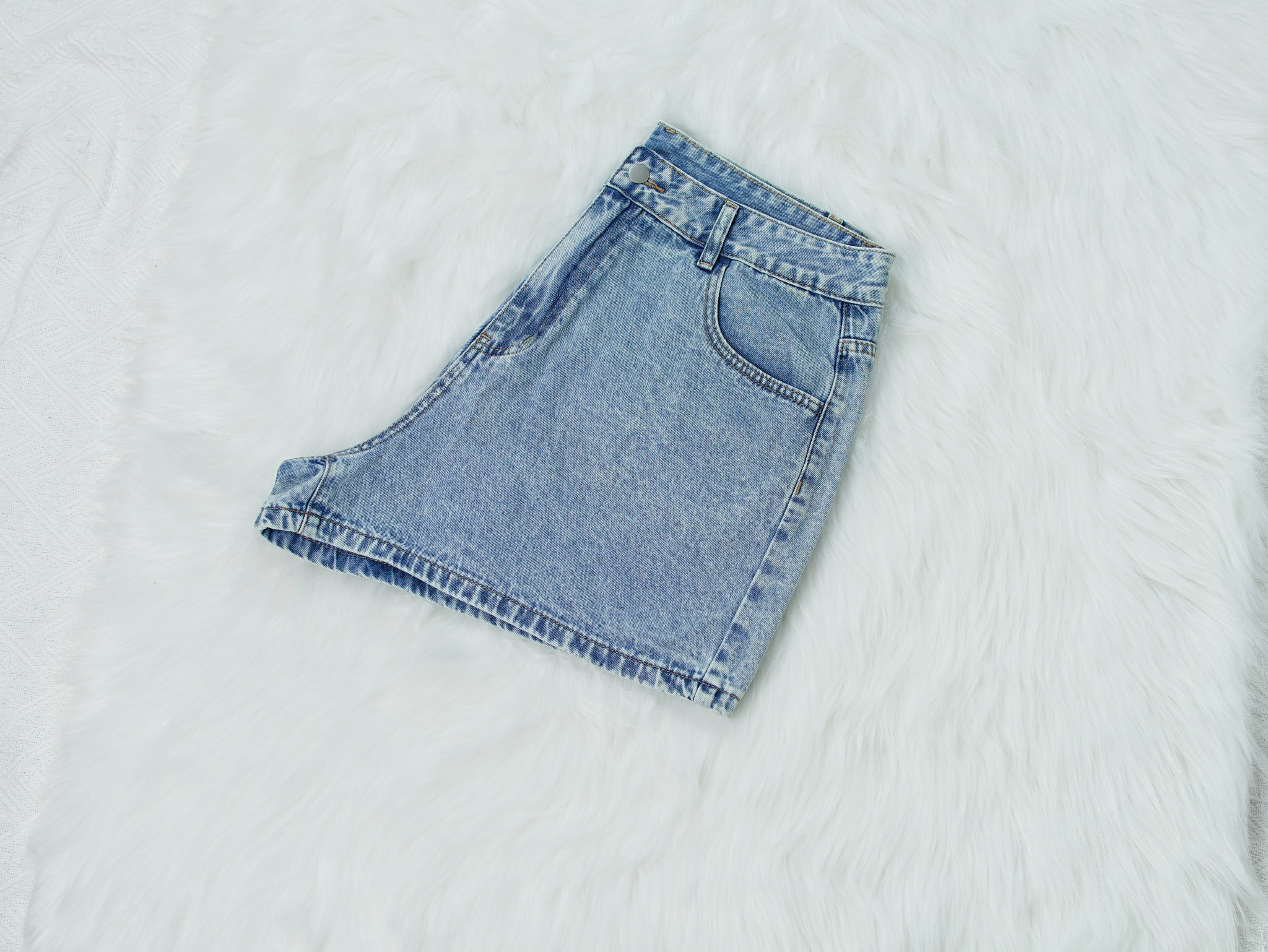 [NHÁP] Quần Short Jeans Wash Xanh Nhạt