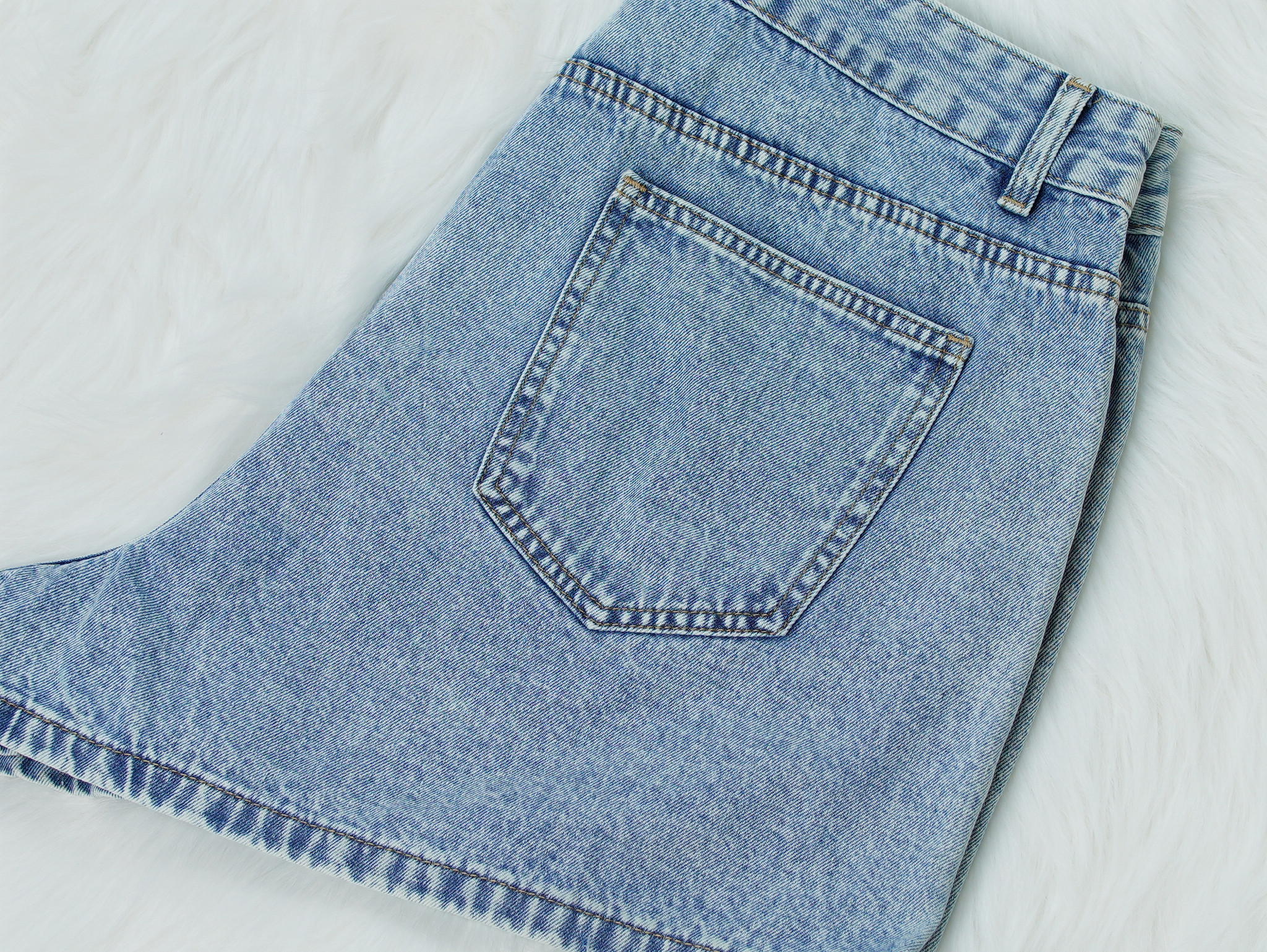 [NHÁP] Quần Short Jeans Wash Xanh Nhạt